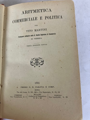 Aritmetica commerciale - aritmetica, e