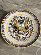 Piatto Deruta ceramica maiolica dipinto a mano
