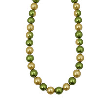 Collana perle bicolore - collana,