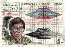 UFO 8,5X11 FOTO BOB LAZAR AREA