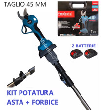 kit Potatura Asta Telescopica + Forbice a batteria 2 Batterie 68v Taglia Rami 45
