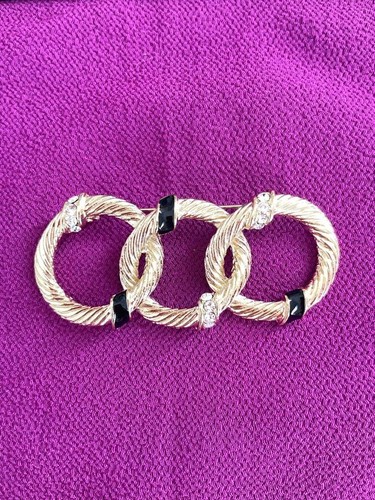 Spilla vintage tre anelli in - spilla,