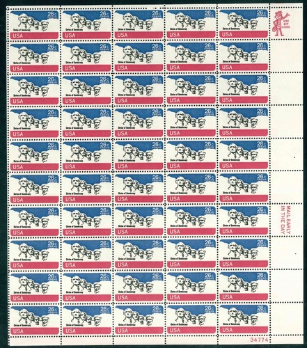 Scott c88 mount rushmore - 26¢,