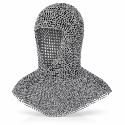 Costume medievale acciaio coif