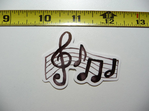 Note musicali piccolo adesivo - note,