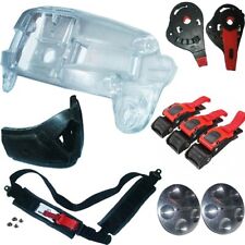 ACCESSORI PER CASCO : CINTURINO - PLACCHE VISIERA - ANELLI PER CINCHIE - CLIP