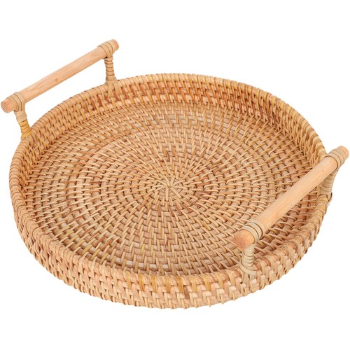 Vassoio rotondo rattan - vassoio,