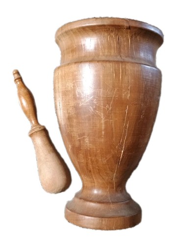 Antico mortaio legno - antico,
