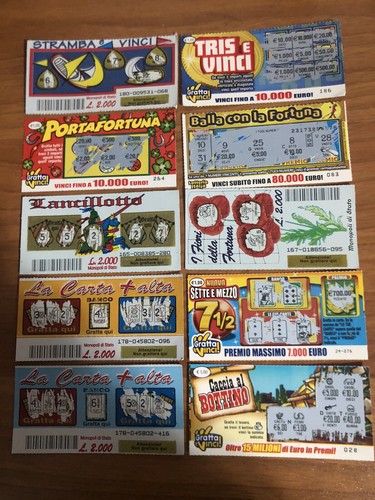 Lotto gratta e - di, n.10’gratta