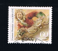 GERMANIA UN FRANCOBOLLO COSMAS DAMIAN 1989 timbrato