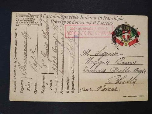 Timbro ww1 posta militare - posta,