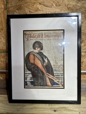 Framed Today’s Housewife January 1924 Edition RARE COLLECTIBLE ART