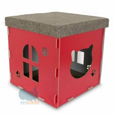 cuccia gatto legno con