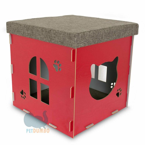 Cuccia gatto legno con - legno,