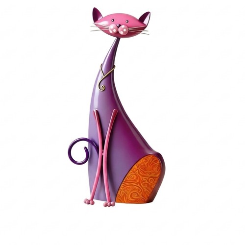 Scultura gatto ferro - in,