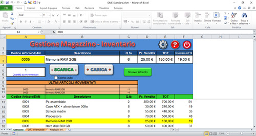 Programma gestione magazzino - programma,