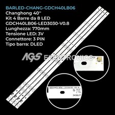 KIT 4 BARRE STRIP 8 LED TV