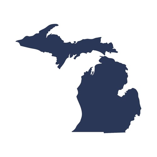 Adesivo michigan state outline - michigan,