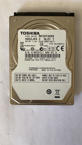 Toshiba mk5076gsx hard disk - toshiba,