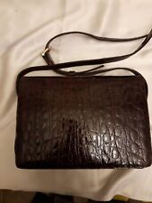 Borsa di rettile Vintage anni 70 marrone A Tracolla