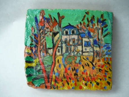 Antico mattone decorato - , e