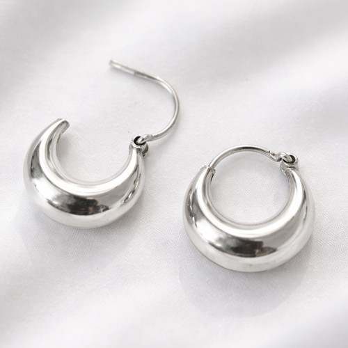 Orecchini cerchio argento - a,