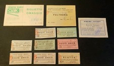 LOTTO VINTAGE Di 11 Biglietti Ingresso Cinema/teatro Di Milano