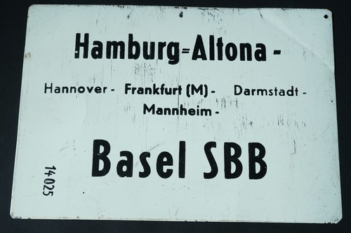 Zuglaufschild hamburg altona - zuglaufschild, hamburg-altona