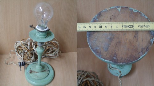 Antica lampada legno - legno, e