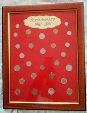 Quadro con serie monete lira - monete,