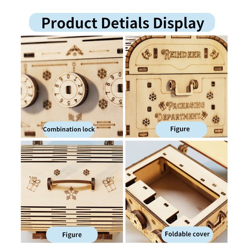 Wooden puzzle diy treasure - wooden,