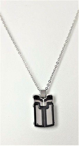 Collana uomo acciaio con - in,