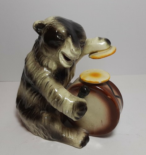 Orso ceramica suona tamburo - ceramica, cm