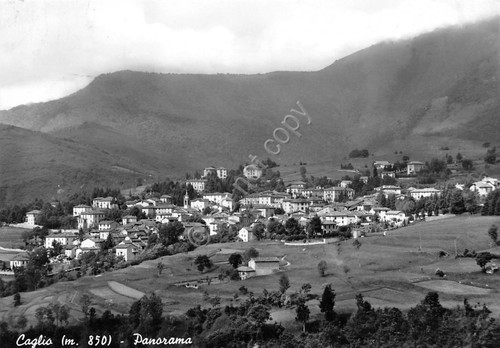 Cartolina caglio panorama 1964 - caglio,