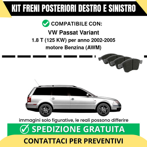 Pastiglie freno posteriori - pastiglie, vw