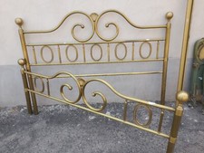 LETTO MATRIMONIALE OTTONE GROSSO SPESSORE CON RICCIOLI - COMPLETO - 1960 EMILIA