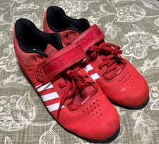 Adidas Adipower Scarpe da Sollevamento Pesi Powerlifting Rosso Bianco Uomo 11 ART V24382