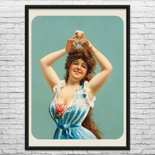 Poster Wall Art Dama Con Birra