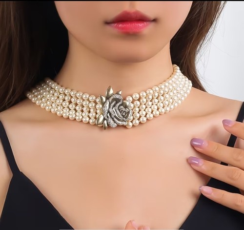 Collana multistrato perle - collana,