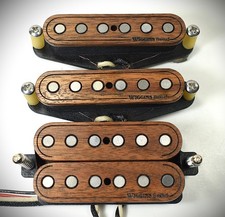 Set pickup Stratocaster marca Wiggins HSS, noce figurato, ferita Texas