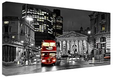 Quadro Moderno Arredamento Londra Città Red Bus Arte Arredo Casa Stampa su Tela