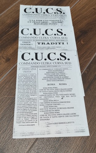 Flyer fanzine ultras curva - fanzine,