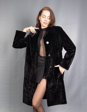 16756 NUOVO GLAMOUR NERO VERO VISONE TOSATO CAPPOTTO PELLICCIA GIACCA BELLO TAGLIA M