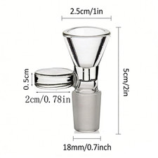 2PCS Ciotola Tubo Vetro 18mm