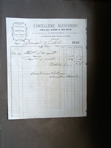 Fattura cancelliere negozio - cancelliere,
