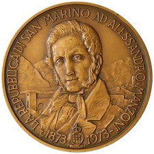 Medaglia Alessandro Manzoni, Centenario della Morte, 1973, Autore Emilio Monti