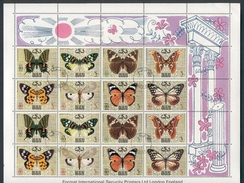 Foglio farfalle fauna f42 - farfalle, 1968