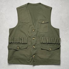 Gilet Utility Militare Vintage Da Caccia Khaki – Taglia S