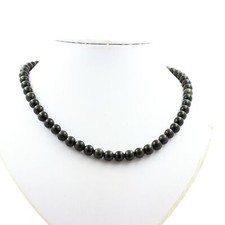 Collana Perle Ossidiana Nera 8