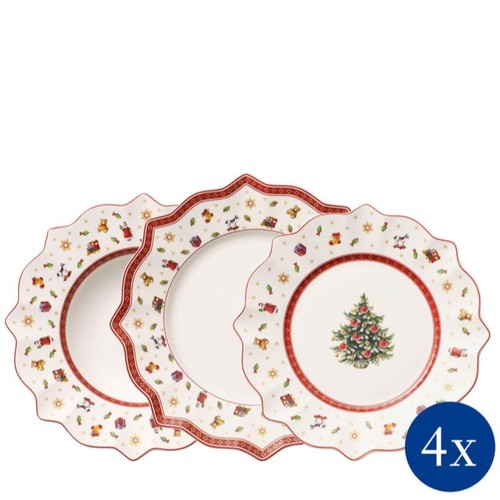 Set piatti natalizi pezzi - natalizi, 12